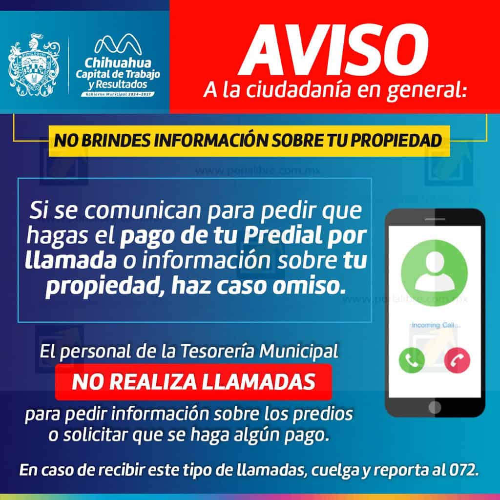 Exhortan a la población a no brindar información de sus propiedades por llamada