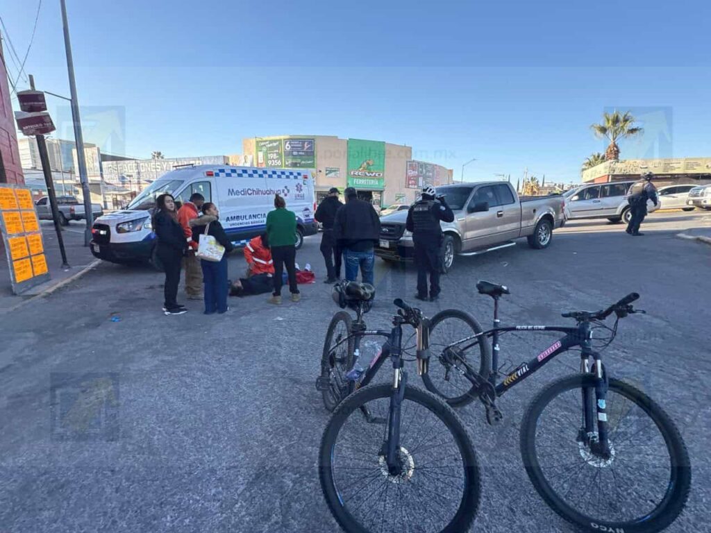 Mujer resulta lesionada tras ser atropellada en Ocampo y Artículo 123
