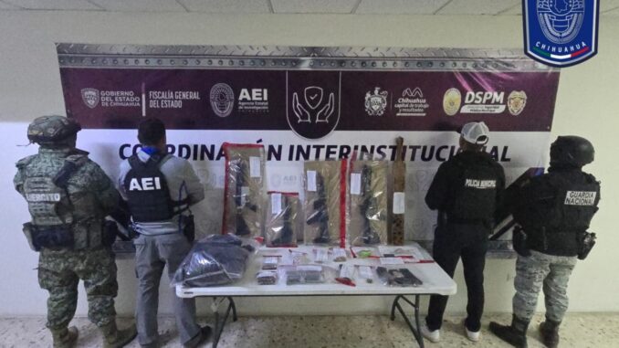 Incautan armas de fuego y municiones en cateo a domicilio de la colonia Granjas Sacramento