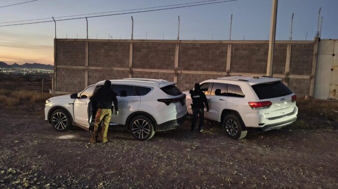 Aseguran vehículos con reporte de robo en Aquiles Serdán