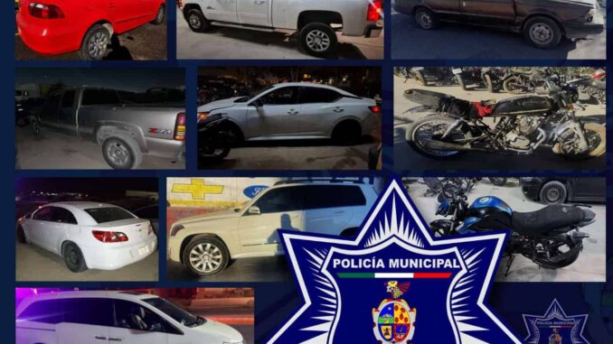Recuperan 11 vehículos con reporte de robo