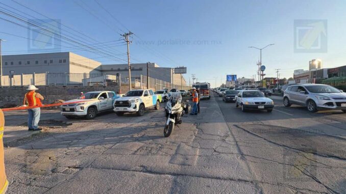Fuga de gas  genera fuerte movilización a la entrada del parque industrial Saucito 