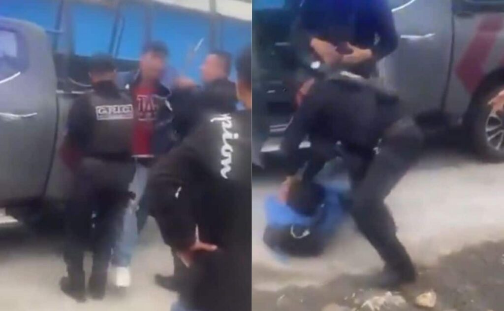 Policías de García, NL, golpean a joven ciclista