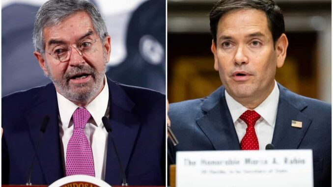 Canciller De la Fuente habla con Marco Rubio sobre cooperación bilateral en materia de seguridad
