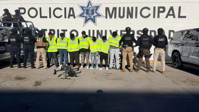 Fuerte operativo captura a 7 sujetos presuntos agresores de policías estatales en Juárez