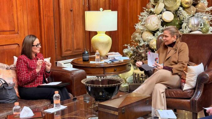 Maru Campos sostiene reunión con la presidenta del Tribunal Superior de Justicia