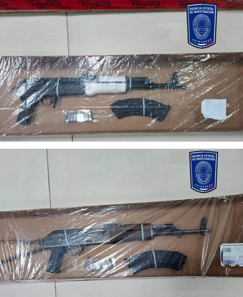 Asegura AEI Zona Centro vehículo y armas de fuego en Aldama