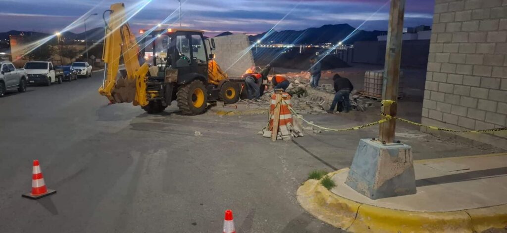 Supervisa Gobierno Municipal incidente en obra de la zona Reliz