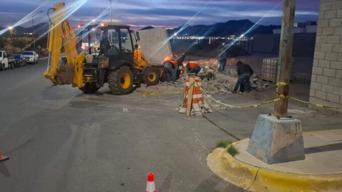 Supervisa Gobierno Municipal incidente en obra de la zona Reliz