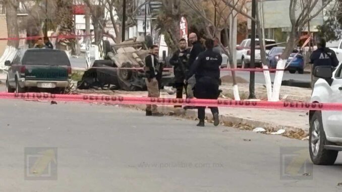 Persecución policiaca en Aldama termina con volcadura, armas aseguradas y un detenido