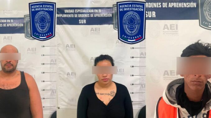 Detienen a dos masculinos y una mujer por robos cometidos en Parral