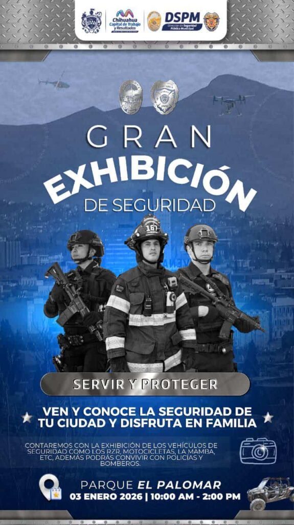 Invita Policía Municipal a exhibición de seguridad en Parque el Palomar