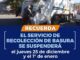¡Recuerda! Servicio de recolección de basura se suspenderá el 25 de diciembre y 1 de enero