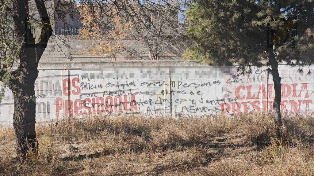 Aparece narcopinta con señalamientos dirigidos a policías estatales