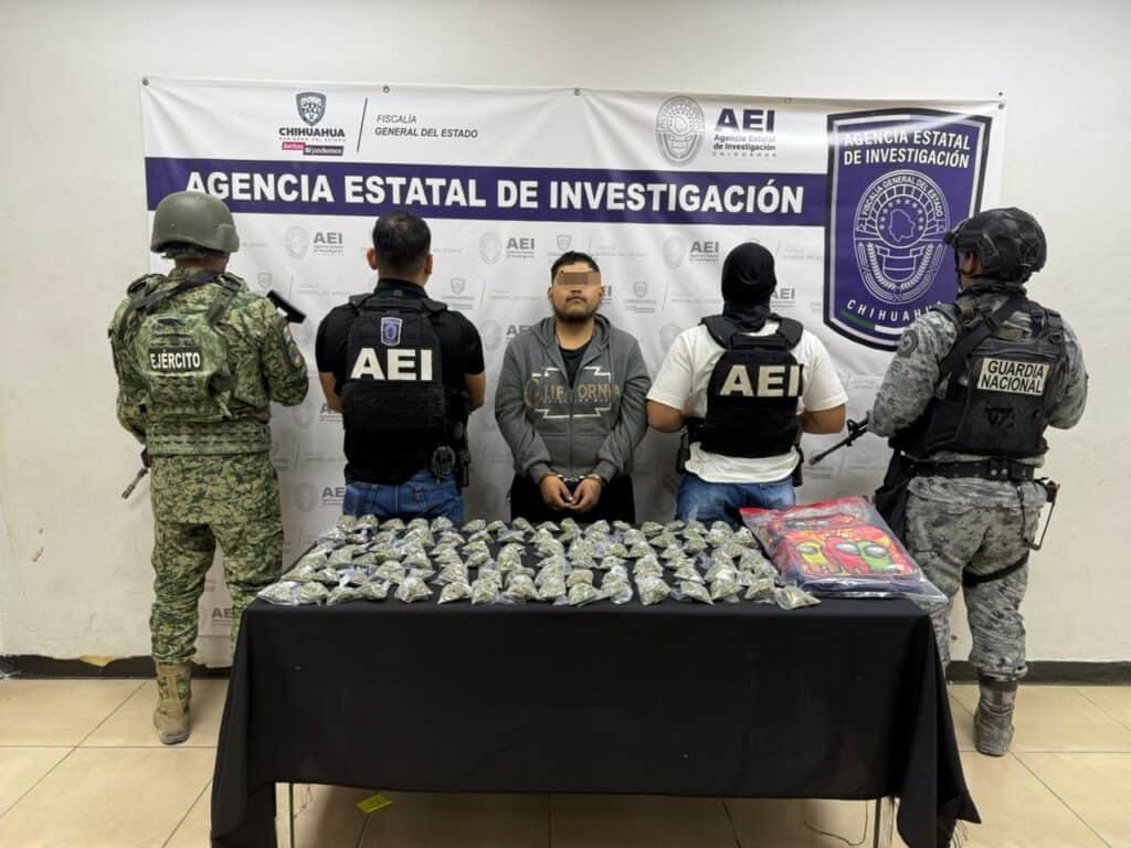 Detienen a sujeto en posesión de 92 envoltorios de mariguana