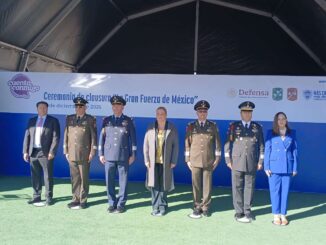 Maru Campos asiste a la ceremonia de clausura de la exposición militar “La Gran Fuerza de México”