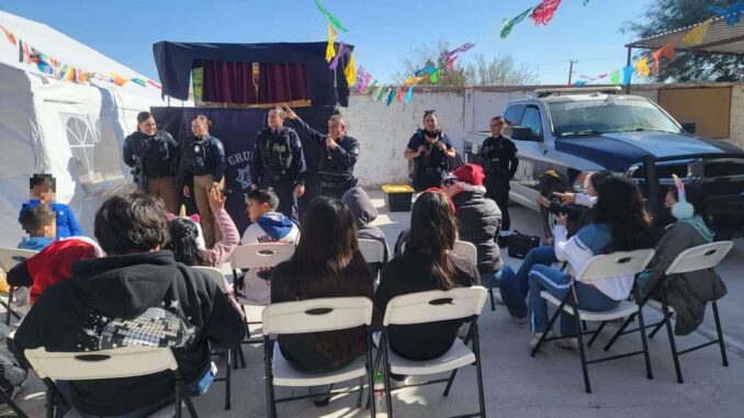 Llevan mensaje preventivo a niñas y niños de la colonia Libertad