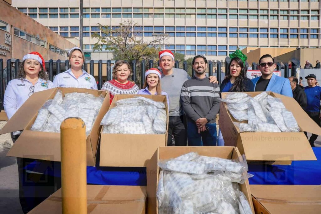 Acompaña Marco Bonilla a familias del Hospital Morelos con entrega de comida y juguetes