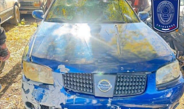 Recuperan Policías Investigadores automóvil con reporte de robo en Parral
