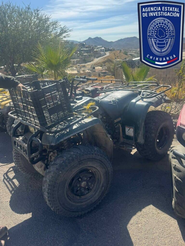 Recupera AEI cuatrimoto sustraída por abuso de confianza en Parral