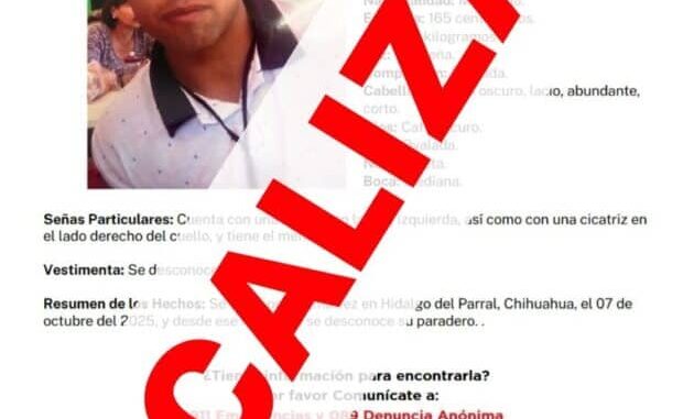 Localiza FGE a joven con reporte de ausencia en Parral