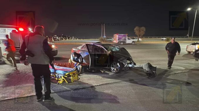 Conductor resulta lesionado tras choque en el periférico R. Almada