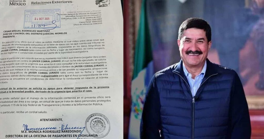 Corral, bajo candado migratorio: Fiscalía confirma restricción para salir del país
