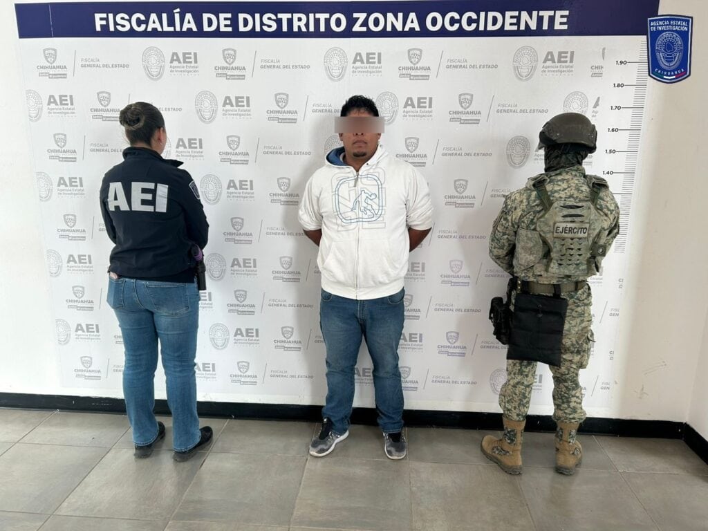 Detiene AEI a masculino acusado de violencia familiar en Cuauhtémoc