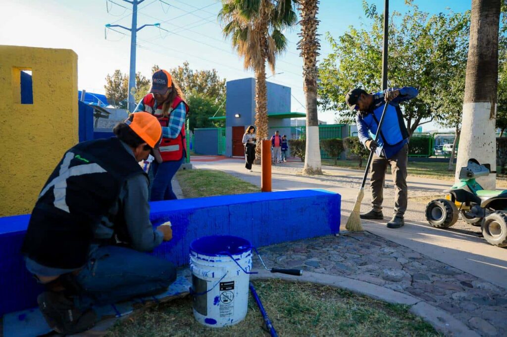 Supervisa Marco Bonilla mantenimiento de parque Aventura y Palomar para garantizar espacios seguros y en óptimas condiciones
