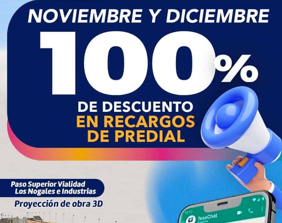 Paga tu Predial en el TesoChat desde tu WhatsApp, aprovecha descuento del 100% en los recargos