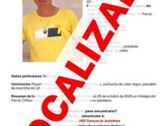 Localiza FGE a masculino con reporte de ausencia en Parral