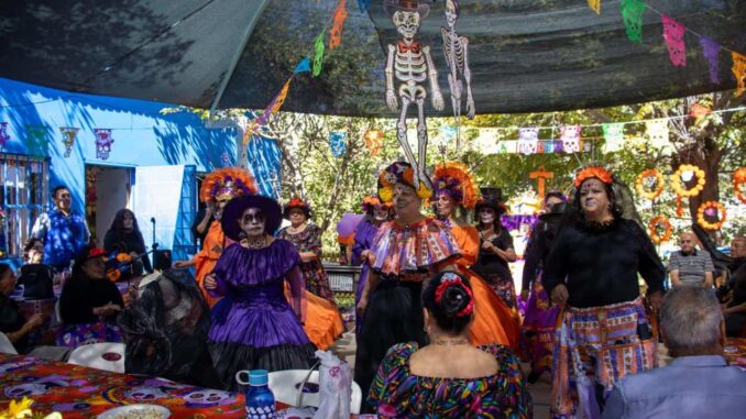 Presentan integrantes de las Casas de los Abuelos exhibición de altares de muertos