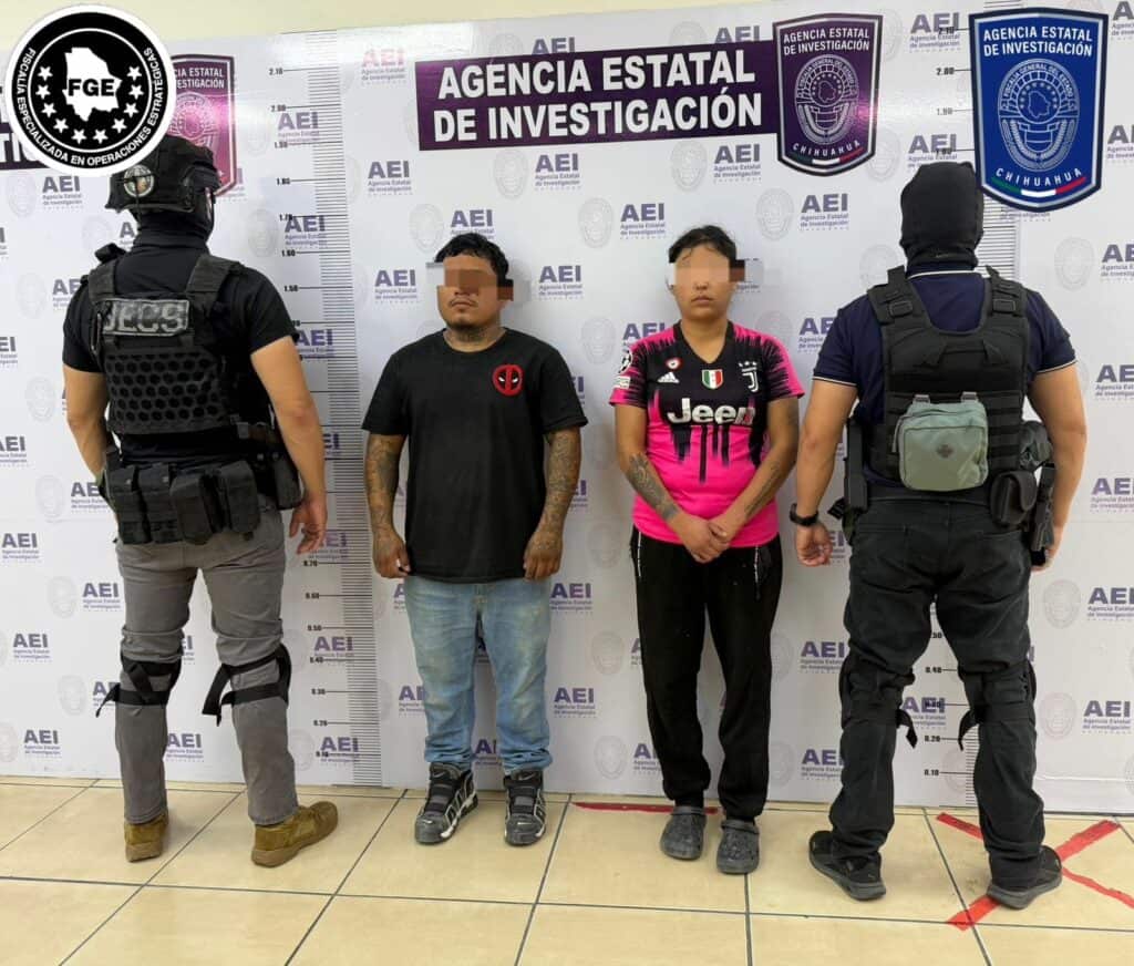 Capturan en Juárez a un masculino y una femenina involucrados en casos de secuestro