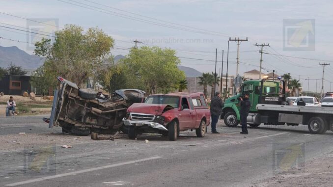 Otro accidente deja un hombre lesionado en carretera Aldama a Chihuahua
