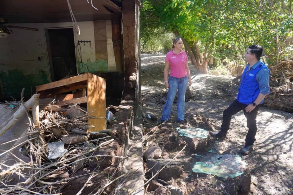 Reconoce Yesenia Reyes apoyo del Gobierno del Estado a familias afectadas por lluvias en el Distrito 01