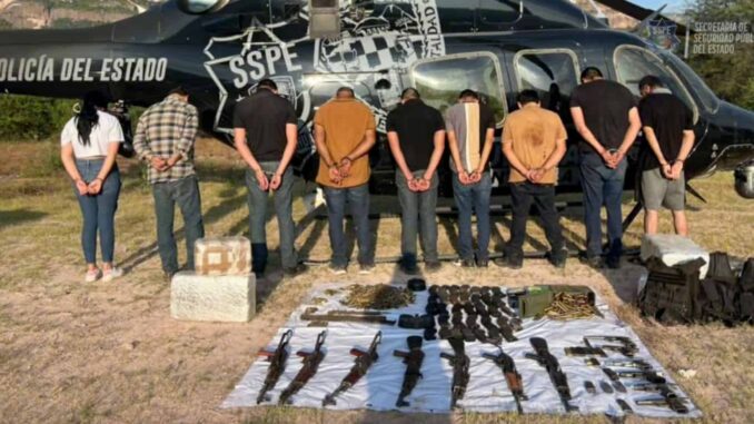 Prisión preventiva a detenidos en Moris con armas, cartuchos y droga