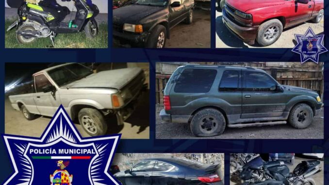 Recuperan siete vehículos con reporte de robo