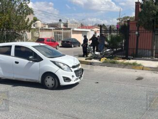 Motociclista lesionado tras fuerte choque en colonia Insurgentes