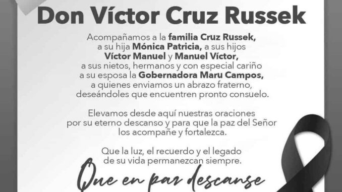 El alcalde Bonilla lamenta el fallecimiento de Víctor Cruz y envía condolencias a la gobernadora