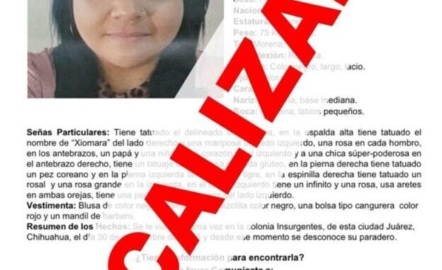 Localizan sana y salva a mujer reportada como ausente