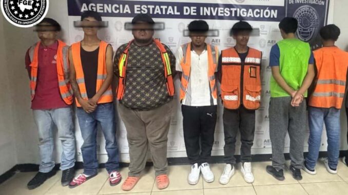 Detiene FEOE en flagrancia a siete probables responsables de secuestro y aseguran un arma de fuego