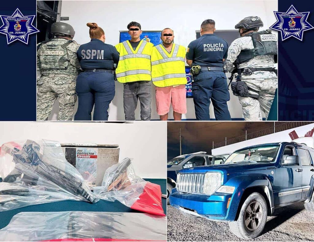 Detienen a dos asaltantes armados en la colonia Constituyentes