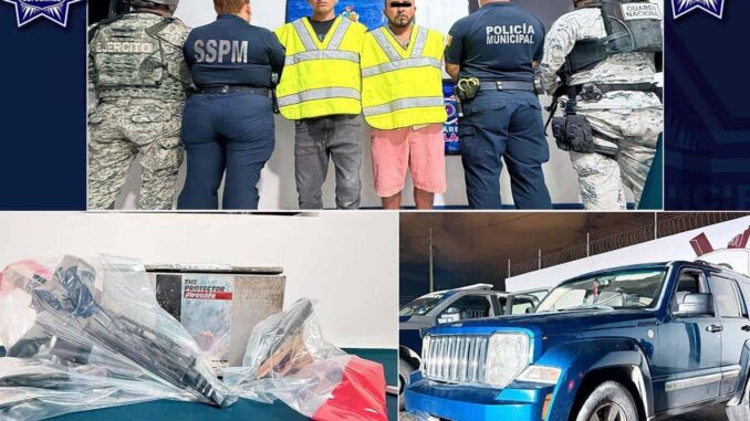 Detienen a dos asaltantes armados en la colonia Constituyentes