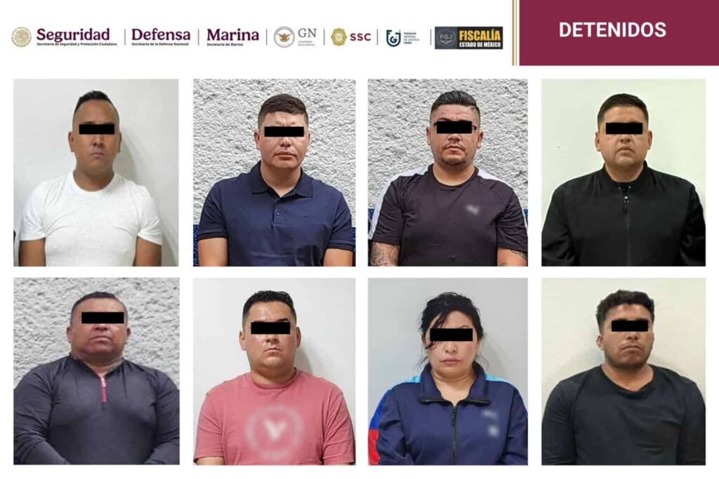 Detienen a ocho personas en CDMX y Edomex por secuestro exprés; tres de ellos eran policías