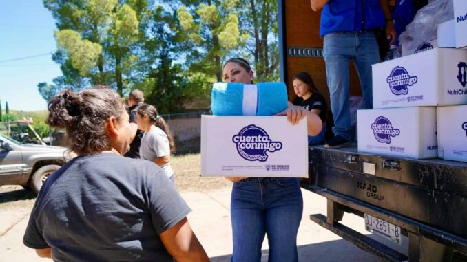Brinda Gobierno del Estado apoyo a familias afectadas por lluvias en Casas Grandes